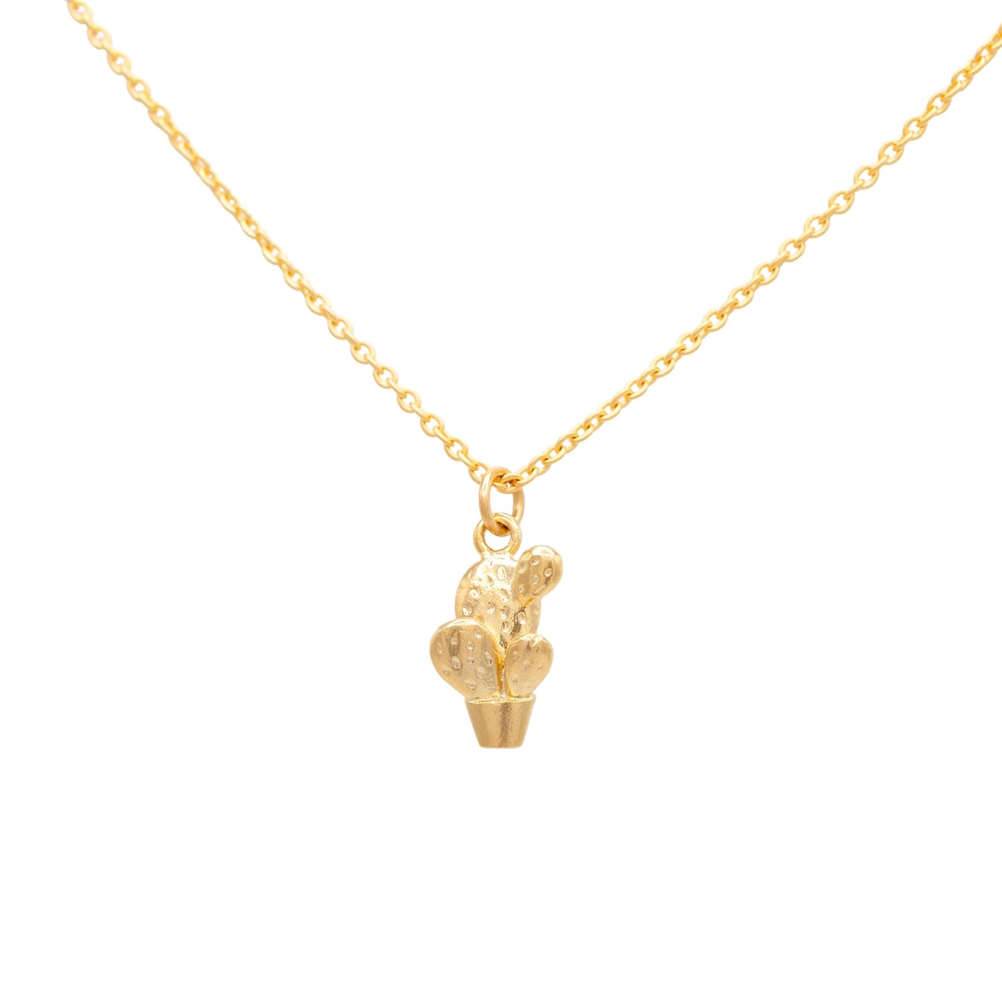 Cactus Dainty Charm Necklace