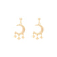 Crescent Moon Star Ball Post Dangle Earring Celestial