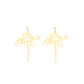 Flower Large Dangle Ball Post Earring Nature Bloom Flowers