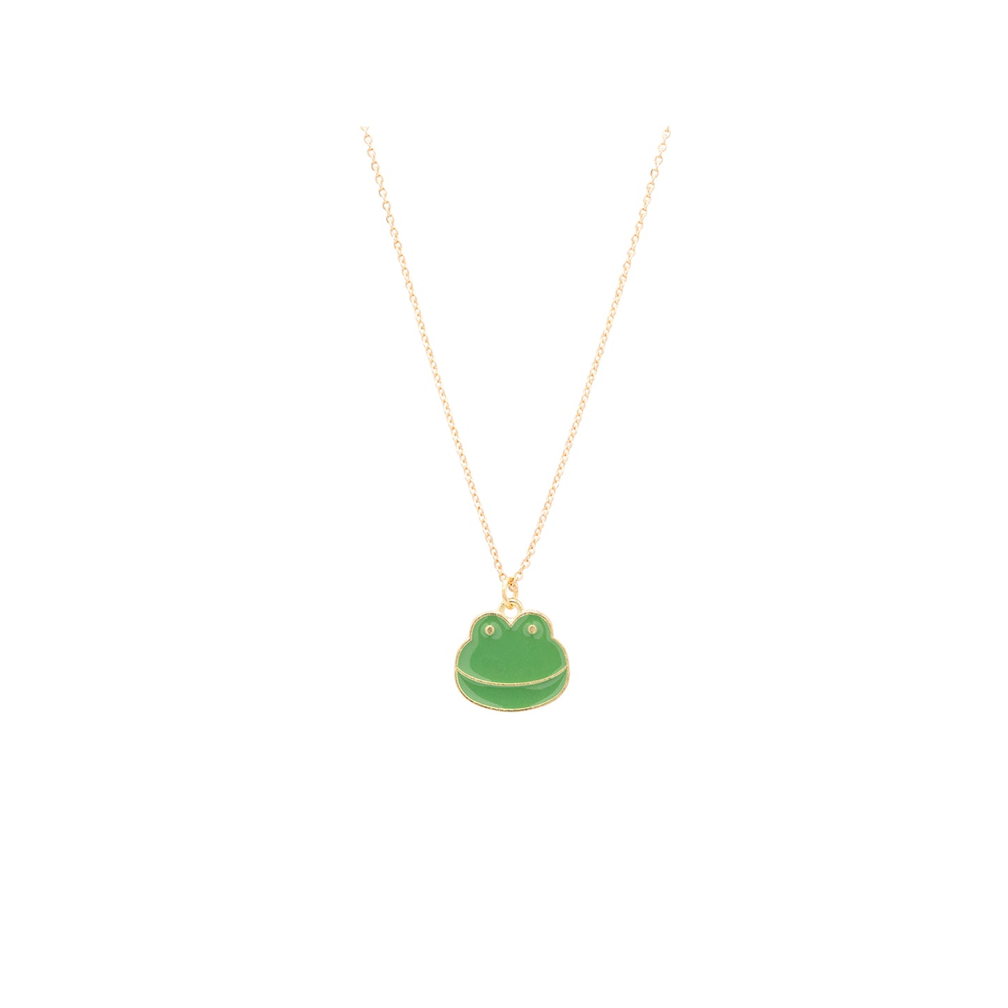 Frog Enamel Charm Pendant Necklace Children's Jewelry Gift