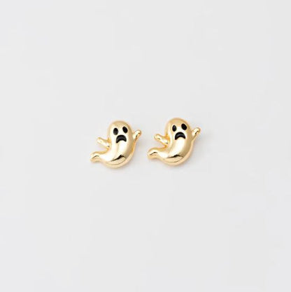 Ghost Stud Earrings – Sterling Silver or 14K Gold Over Sterling Silver