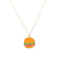 Hamburger Enamel Charm Necklace Children's Jewelry