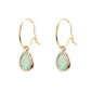 Mini Gemstone Teardrop Huggie Hoop Earring Gift Customize