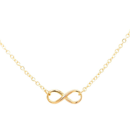 14k Gold or Sterling Silver Infinity Charm Necklace
