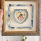 Antique 1900s Valentine Shadow Box Framed Love Letter – Victorian Silk Details