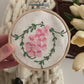 Wall Hanging Vintage Handkerchief Inside Wood Embroidery Hoop