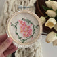 Wall Hanging Vintage Handkerchief Inside Wood Embroidery Hoop