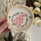 Wall Hanging Vintage Handkerchief Inside Wood Embroidery Hoop