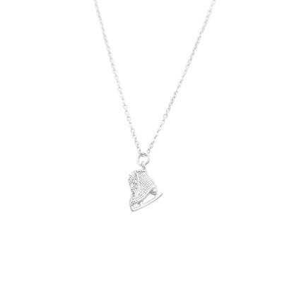 Ice Skate Charm Necklace 14k Gold or Sterling Silver Gift