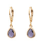 Mini Gemstone Teardrop Leverback Earring Gift Customize