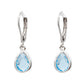 14k Gold or Sterling Silver Mini Gemstone Teardrop Leverback Earring Gift Customize