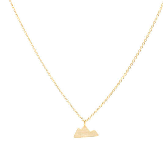 Mini Mountain Necklace – Matte Sterling Silver or 14K Gold Over Sterling | Nature-Inspired Jewelry