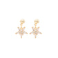 North Star Cubic Zirconia Post Dangle Earring Celestial