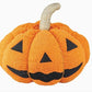 Jack-O'-Lantern Halloween Plush Pillow with Jute Stem