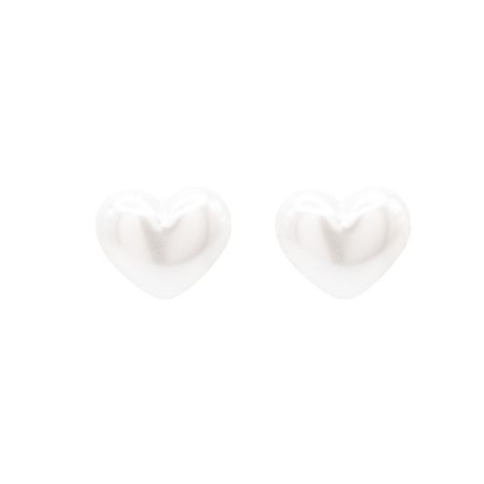 Heart Shape Freshwater Pearl Post Stud Earring Love Gemstone