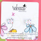 Polka Dot Butterfly Insect Enamel Post Earring Children's