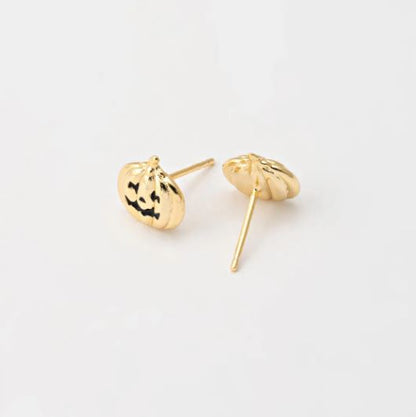 Pumpkin Stud Earrings – Sterling Silver or 14K Gold Over Sterling Silver