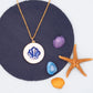 Enamel Clam Shell Charm 14k Gold Necklace Hypoallergenic