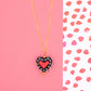 Handmade Glass Heart Charm 14k Gold Necklace Hypoallergenic