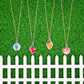 Enamel Strawberry Fruit Charm 14k Gold Necklace Hypoallergnic