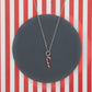 Candy Cane Charm Necklace Hypoallergenic Silver Gold