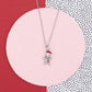 Santa Gingerbread Charm Necklace Hypoallergenic Gold Silver