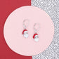 Silver Santa Claus Dangle Earrings Hypoallergenic Christmas
