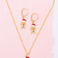 Santa Gingerbread Man Dangle Earrings Hypoallergenic
