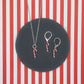 Candy Cane Charm Necklace Hypoallergenic Silver Gold