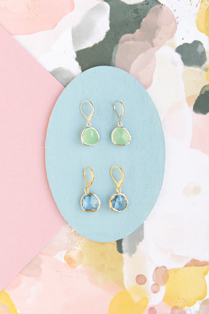BUNDLE AND SAVE Gemstone Leverback Earrings — Delicate Leverback in Multiple Colors (Buy One, Get One 20% Off)