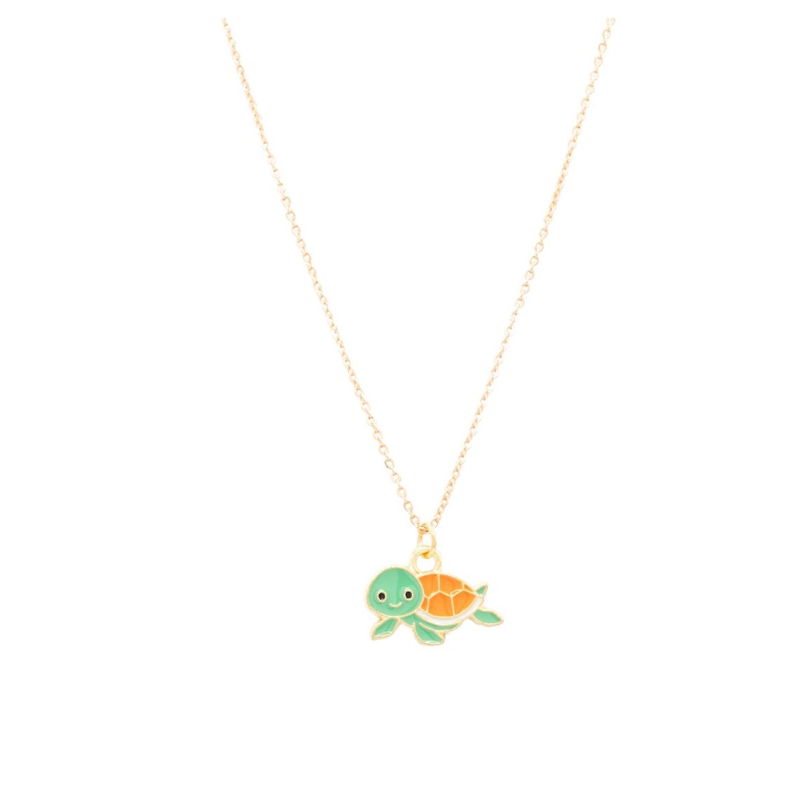 Sea Turtle Enamel Charm Necklace Children's Jewelry Gift