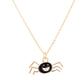 Black Spider Enamel Charm Children's Necklace