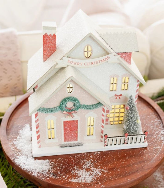 Santa's House Alpine Home Christmas Village Putz Inspired Home Decor