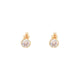 Trinity Pave Gemstone Stud Post Earring Faith Religion