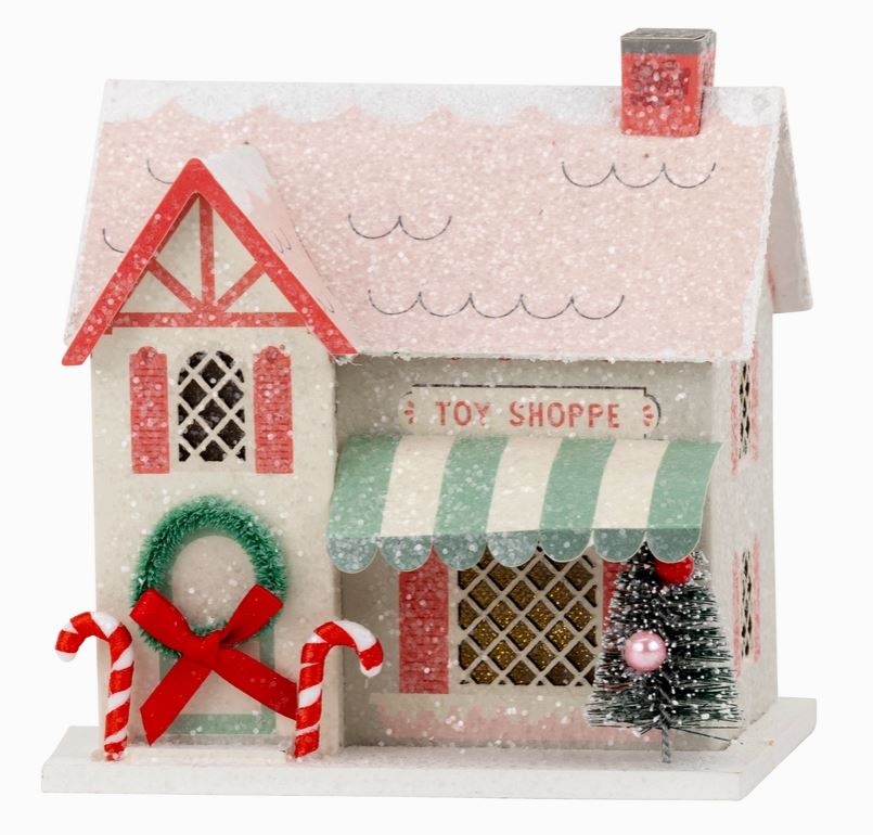 Christmas Village Toy Shop House Decor Putz Design Inspired