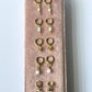 Quartz Pointed Dagger Gemstone Huggie Hoop 14k Gold Earring