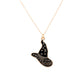 Wizard in Training Black Witch Hat Charm Necklace