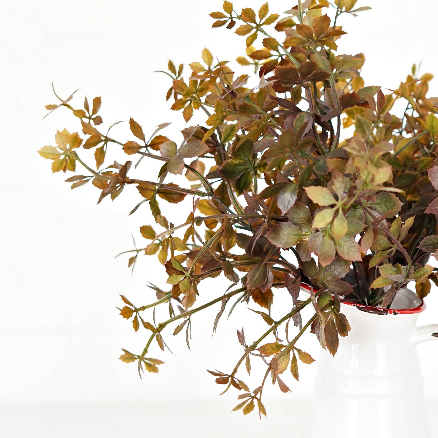 16" Sage & Brown Sweetgum Leaves Bush