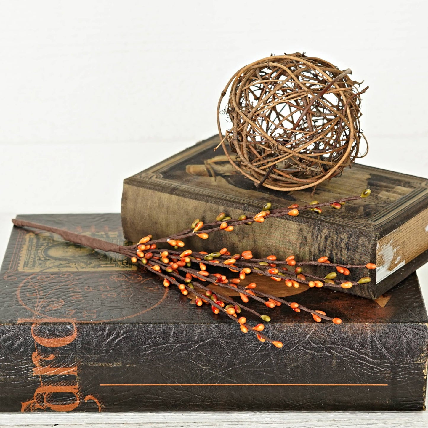 12" Mustard, Pumpkin & Sage Pip Berry Pick