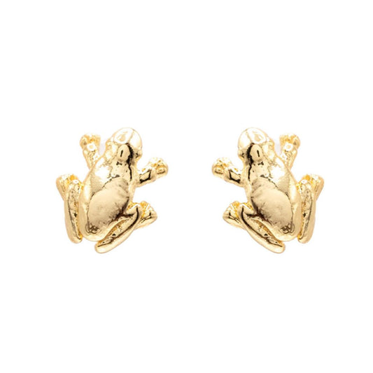Frog Post Stud Earring Whimsical Gift Giving Water Lake