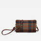 Riley Plaid 3-Compartment Crossbody & Wristlet – Monogrammable Vegan Leather and Fabric Bag with Gold-Tone Hardware