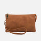 10 Colors Faux Leather Riley Monogrammable 3 Compartment Crossbody and Wristlet