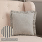 Farmhouse Ticking Stripe Pillow 12x12 – Blue Seersucker