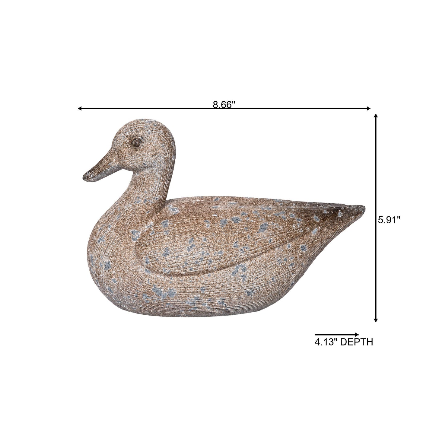 Garden Duck Figurine - Spring Animal Decor in Resin
