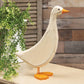 Distressed Carved Wooden Mama Duck Porch Goose- 13.75”H
