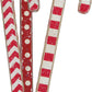 Rustic Wooden Candy Cane Ornaments – Set of 3 Red & White Christmas Decor