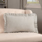 Farmhouse Ticking Stripe Pillow 14x22– Blue Seersucker