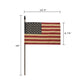 Teastained USA Flag Pick, 18" (10.5" x 6.75" flag)