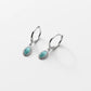 Green Opalite Oval Huggie Earring 14k Gold\ Sterling Silver