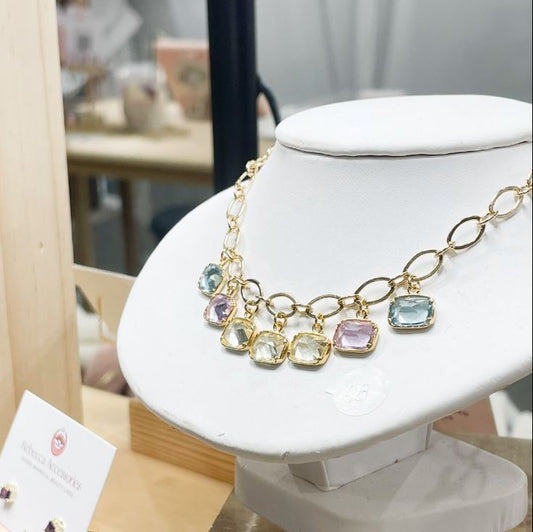 LIMITED Multi-Gemstone Necklace in 14k Gold Over Sterling Silver or Sterling Silver
